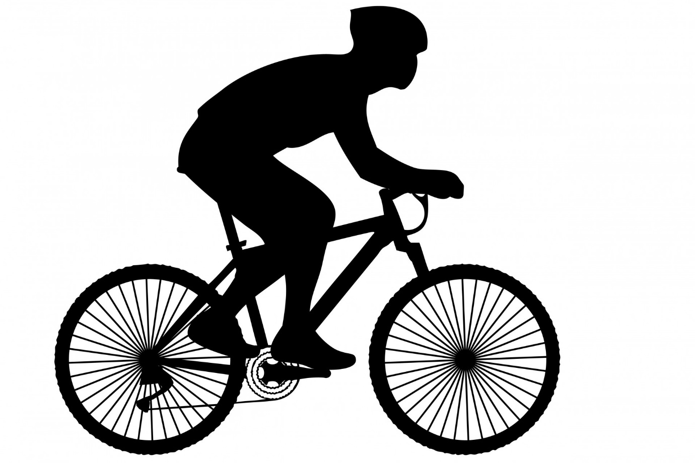 Cyclist Black Silhouette Clipart Free Stock Photo - Public ...